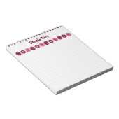 Pink und Lila floraler Editor Notizblock (angewinkelt)