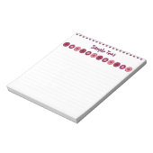 Pink und Lila floraler Editor Notizblock (Rotiert)