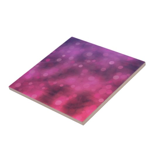 Pink und Lila funkelnde Lichter Bokeh Muster Fliese (Seite)