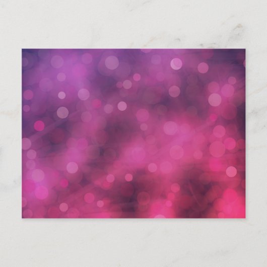 Pink und Lila funkelnde Lichter Bokeh Muster Postkarte (Vorderseite)