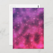 Pink und Lila funkelnde Lichter Bokeh Muster Postkarte (Vorne/Hinten)