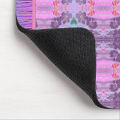 Pink und Lila gefedert Muster Designer Mousepad (Ecke)