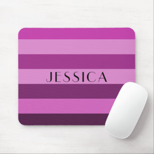 Pink und Lila gestrichenes Muster - Name anpassen Mousepad