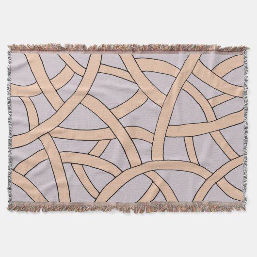 Pink und Lila handgezeichnetes Fantasy-Muster Decke (Vorderseite)