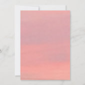 Pink und Lila Himmel individuell einstellbar Einladung (Rückseite)