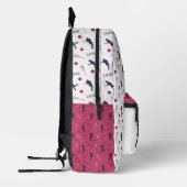Pink und Lila Lacrosse Player-Muster Bedruckter Rucksack (Links)