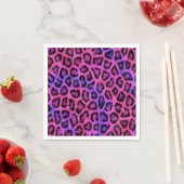 Pink und Lila Leopard-Pelzmuster Serviette (Beispiel)