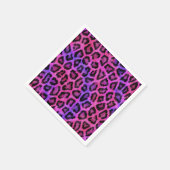Pink und Lila Leopard-Pelzmuster Serviette (Ecke)