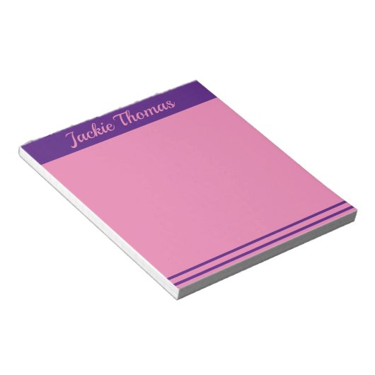 Pink und Lila Notepad Notizblock (angewinkelt)