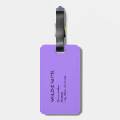 Pink und Lila Palm-Blätter Gepäckmarke Gepäckanhänger (Rückseite vertikal)