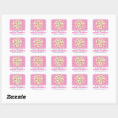 Pink und Lila Pizza Gastgeschenk Stickers (Blatt)