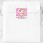 Pink und Lila Pizza Gastgeschenk Stickers (Tasche)