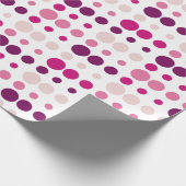 Pink und Lila Polka Dots Muster Geschenkpapier (Ecke)