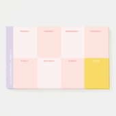 Pink und Lila School Weekly Planer Post-it Klebezettel (Vorderseite)