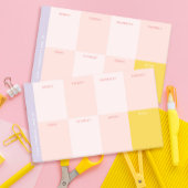 Pink und Lila School Weekly Planer Post-it Klebezettel