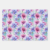 PINK UND LILA SPRINGFLÄCHEN GESCHENKPAPIER SET (Vorderseite 3)