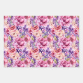 PINK UND LILA SPRINGFLÄCHEN GESCHENKPAPIER SET (Vorderseite)