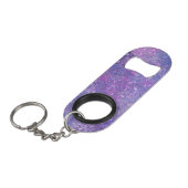 Pink und lila Strass-Bling Mini Flaschenöffner (Vorderseite Schrägansicht)