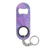 Pink und lila Strass-Bling Mini Flaschenöffner (Rückseite)