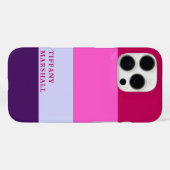 Pink und Lila Streifen Muster Totbeutel Case-Mate iPhone Hülle (Rückseite (Horizontal))