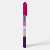 Pink und Lila Streifen Muster Totbeutel Case-Mate iPhone Hülle (Rückseite / Rechts)