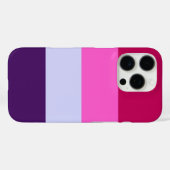 Pink und Lila Streifen Muster Totbeutel Case-Mate iPhone Hülle (Rückseite (Horizontal))