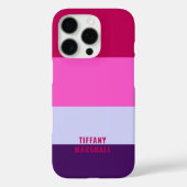 Pink und Lila Streifen Muster Totbeutel Case-Mate iPhone Hülle (Rückseite)