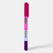 Pink und Lila Streifen Muster Totbeutel Case-Mate iPhone Hülle (Rückseite / Rechts)