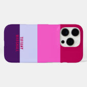 Pink und Lila Streifen Muster Totbeutel Case-Mate iPhone Hülle (Rückseite (Horizontal))