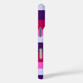 Pink und Lila Streifen Muster Totbeutel Case-Mate iPhone Hülle (Rückseite / Rechts)