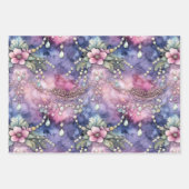 PINK UND LILA VERZIERTES VERÄNDERUNGSPAPIER GESCHENKPAPIER SET (Vorderseite 3)