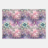 PINK UND LILA VERZIERTES VERÄNDERUNGSPAPIER GESCHENKPAPIER SET (Vorderseite 2)