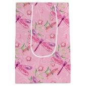 PINK UND LILA WASSERFARBSPRACHEN MITTLERE GESCHENKTÜTE (Rückseite)