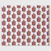Pink und Lila Whimsical Cartoon Geschenke Geschenkpapier (Flach)