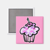 Pink und lila Wolkenkuchen Magnet (Vorderseite/Rückseite)
