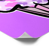 Pink und lila Wolkenkuchen Poster (Ecke)