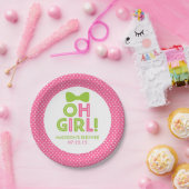 Pink und Lime Green Oh Girl Polka Dot Teller (Party)