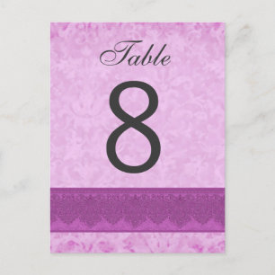 Pink und Magenta Wedding Tischnummer 8 V200