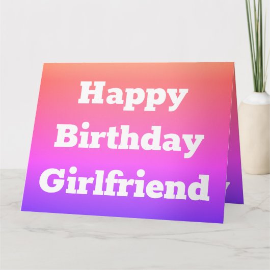 Pink und Mauve Girly Designer Karte (Vorderseite)