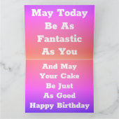 Pink und Mauve Girly Designer Karte (Innenseite)