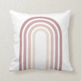 Pink und Mauve Minimalistischer Regenbogenwirbel K Kissen