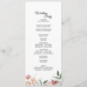 Pink und Mauve Vintag Floral Wedding Program Programm (Rückseite)