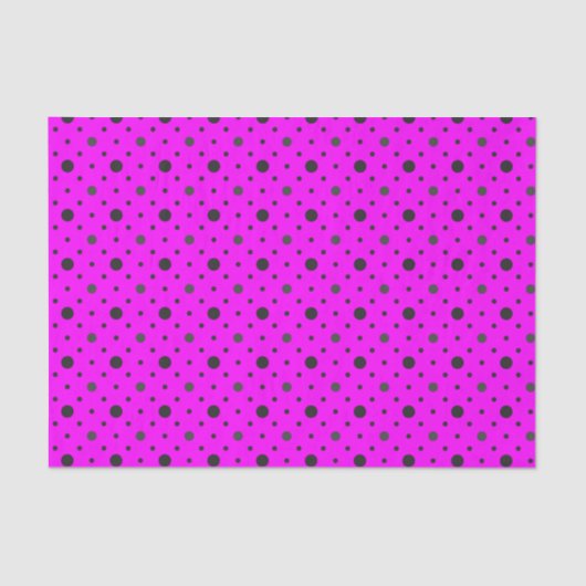 Pink und mehrdimensionale Polka-Dots Seidenpapier (Vorderseite)