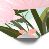 Pink und Mint Green Baby Duschbanner Poster (Ecke)