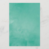 Pink und Minze Blumenbeilage Hinweiskarte (Rückseite)