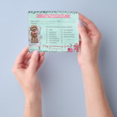 Pink und Minze Blumenkohl Erwachsenenkarte Flyer (Gruppe)