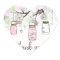Pink und Minze Green Mason Jars Danke Sticker