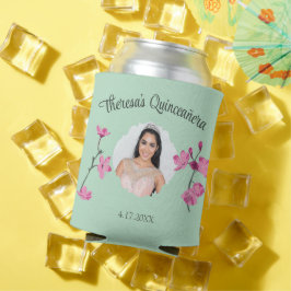 Pink und Minze Grüne Kirschblossom Custom Foto Dosenkühler