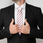 Pink und Navy Blue Stripes Muster Krawatte<br><div class="desc">Streifen Muster.</div>