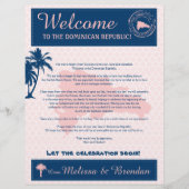Pink und Navy Dominikanische Republik Begrüßungssc (Vorderseite)